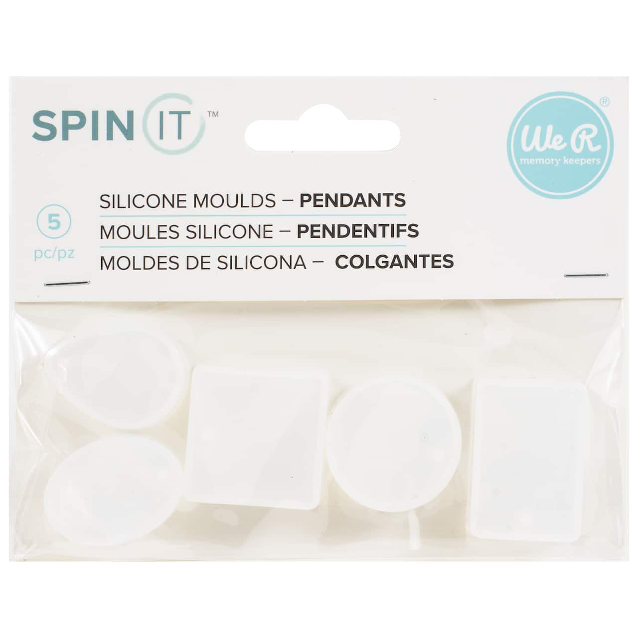 We R Memory Keepers® Spin It™ Silicone Pendant Molds, 5ct
